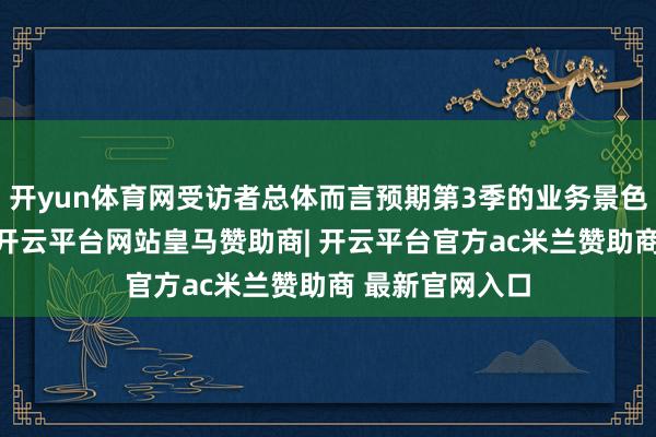 开yun体育网受访者总体而言预期第3季的业务景色较第2季为差-开云平台网站皇马赞助商| 开云平台官方ac米兰赞助商 最新官网入口